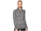 Smartwool Nts Mid 250 Pattern Zip Top (black/moonbeam Heather) Women's Long Sleeve Pullover