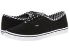 Vans Authentic Lo Pro (hickory Stripes (black)) Skate Shoes