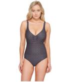 Prana Aelyn D-cup One-piece (charcoal Compass) Women's Swimsuits One Piece