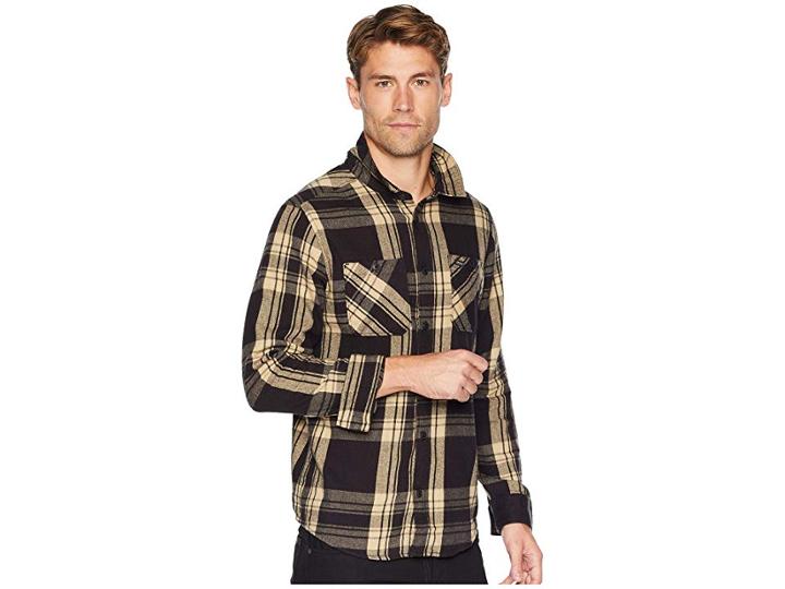 Rvca Wasted Flannel (rvca Black) Men's Clothing