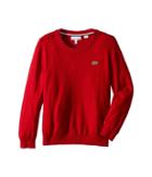 Lacoste Kids Long Sleeve Crewneck Sweater (toddler/little Kids/big Kids) (ladybird) Boy's Sweater