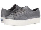 Keds Triple Kick Glitter Suede (dark Gray) Women's Lace Up Casual Shoes