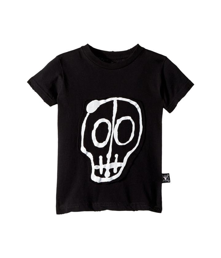 Nununu Skull Mask Patch T-shirt (infant/toddler/little Kids) (black) Boy's T Shirt