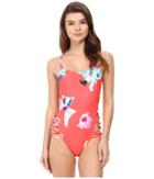 6 Shore Road By Pooja Carnival One-piece (red Colombia Floral) Women's Swimsuits One Piece
