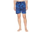Tommy Bahama Naples Midnight Flora Swim Trunk (ocean Deep) Men's Swimwear