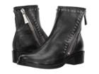 Frye Demi Rebel Zip Bootie (black Waxed Full Grain) Women's Dress Zip Boots