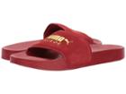 Puma Leadcat Suede (red Dahlia/puma Team Gold) Men's Slide Shoes