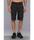 Columbia Cool Creek Stretch Plaid Short (black Plaid) Men's Shorts