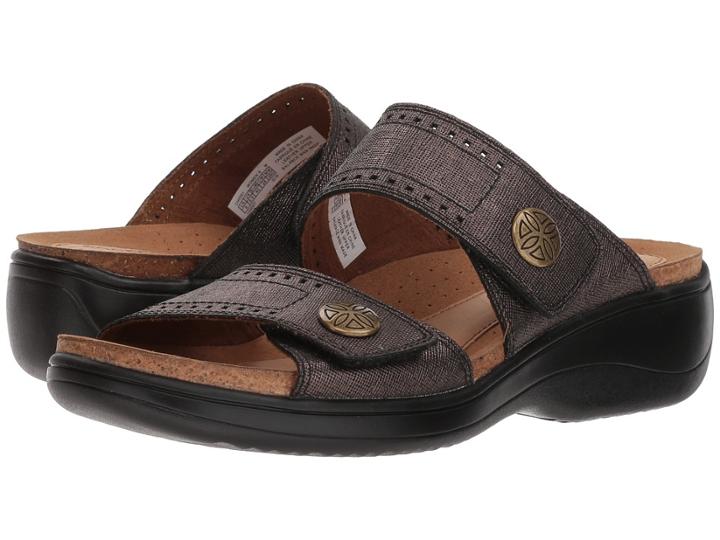 Rockport Cobb Hill Collection Cobb Hill Maisy 2 Band (onyx Metallic) Women's Shoes