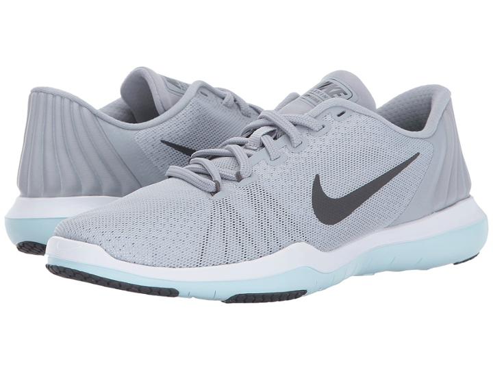 Nike Flex Supreme Tr 5 (wolf Grey/dark Grey/white/glacier Blue) Women's Cross Training Shoes