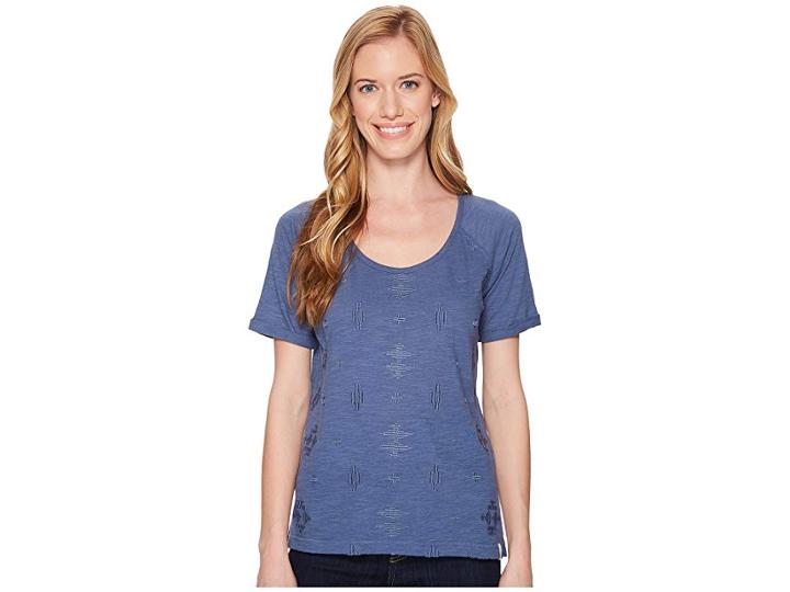 Woolrich Eco Rich Bell Canyon Tee (bijou Blue) Women's T Shirt