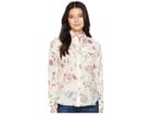 Lauren Ralph Lauren Petite Floral Cotton-blend Shirt (chalk Multi) Women's Clothing