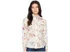 Lauren Ralph Lauren Petite Floral Cotton-blend Shirt (chalk Multi) Women's Clothing