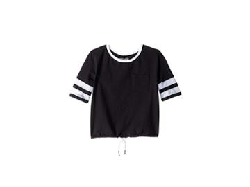 Maddie By Maddie Ziegler Mesh Inset Tee (big Kids) (black) Girl's T Shirt