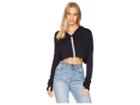 Splendid Crop Hoodie (black) Women's Workout