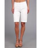 Nydj Bi-stretch Bermuda Shorts (optic White) Women's Shorts