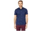 Perry Ellis Slim Fit Stretch Dot Print Shirt (regal Blue) Men's Clothing