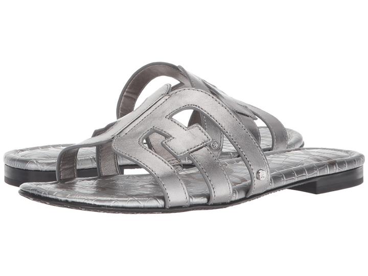 Sam Edelman Bay (pewter Polished Metallic Leather) Women's Slide Shoes