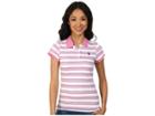 U.s. Polo Assn. Striped Jersey Polo (pink Zinc) Women's Clothing