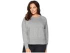 Nike Versa Crew Top (size 1x-3x) (carbon Heather/black) Women's Short Sleeve Pullover