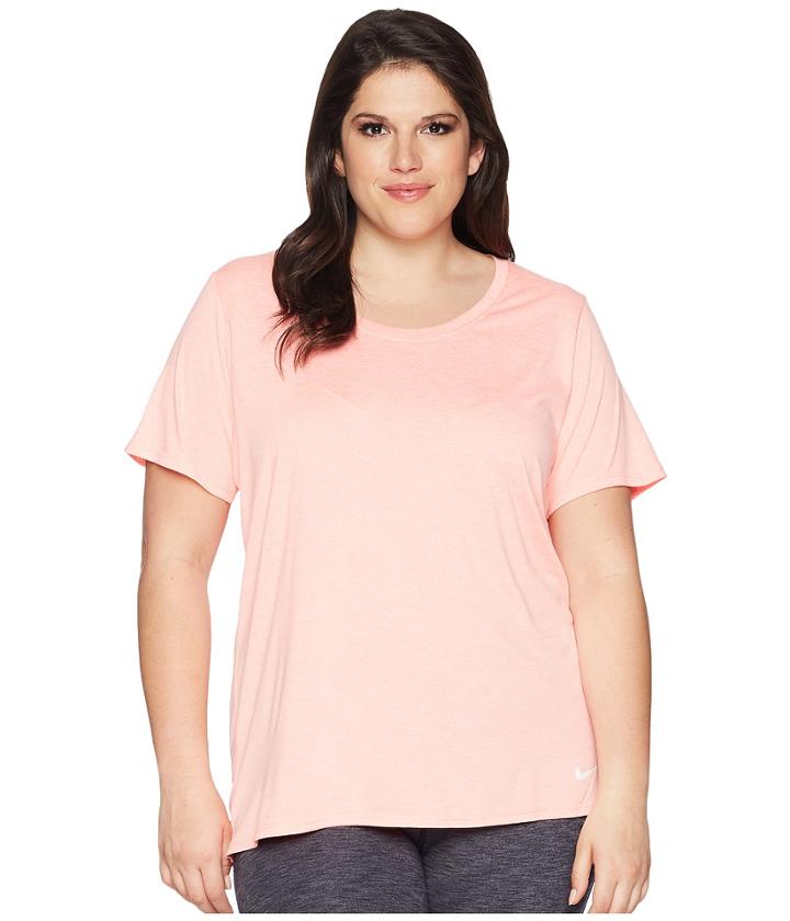 Nike Dry Training Top (size 1x-3x) (light Atomic Pink/white/white) Women's Clothing