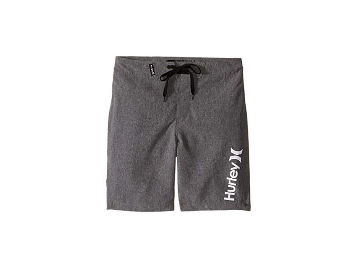 Hurley Kids Heathered Boardshorts (little Kids) (black Heather) Boy's Swimwear