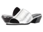 Calvin Klein Narissa (silver Thrill Metallic) Women's Slide Shoes