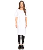 Y's By Yohji Yamamoto All Needles Big T Dress (white) Women's Dress