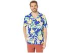 U.s. Surf Club Rush Floral Print Shirt (classic Navy) Men's Clothing