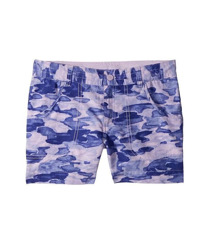 Columbia Kids Silver Ridge Printed Shorts (little Kids/big Kids) (phantom Purple Camo Print) Girl's Shorts