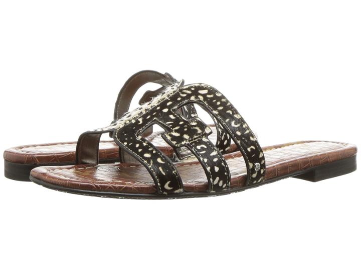 Sam Edelman Bay (black/black/ivory Dotted Brahma Hair) Women's Slide Shoes