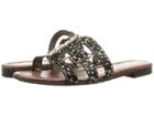 Sam Edelman Bay (black/black/ivory Dotted Brahma Hair) Women's Slide Shoes