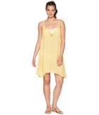 Roxy Softly Love Solid Dress Cover-up (buff Yellow) Women's Swimwear
