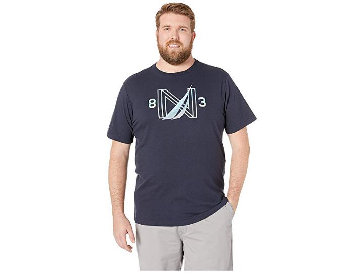 Nautica Big & Tall Big Tall Gradient Tee (true Navy) Men's Clothing