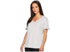 Nydj Tie Sleeve Tee (heather Grey) Women's T Shirt