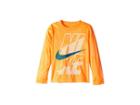 Nike Kids Block Dri-fit Long Sleeve Tee (little Kids) (cone) Boy's Clothing