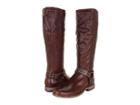 Frye Phillip Studded Harness Tall (dark Brown Soft Vintage Leather) Women's Zip Boots