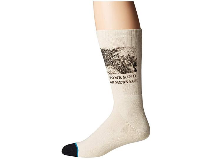 Stance Message (natural) Men's Crew Cut Socks Shoes