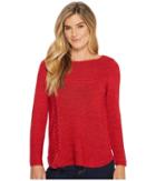 Nic+zoe Braided Up Top (true Red) Women's Sweater