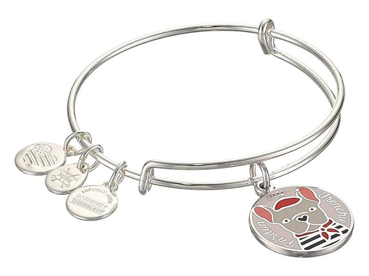 Alex And Ani Color Infusion, Pardon My Frenchie Bracelet (shiny Silver) Bracelet