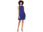Vince Camuto Sleeveless Shift Dress With Ruffle Details (cobalt) Women's Dress