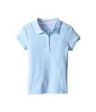 Nautica Kids Short Sleeve Polo With Picot Stitch Collar (little Kids) (light Blue) Girl's Short Sleeve Pullover
