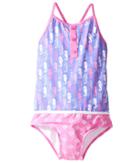 Hatley Kids Seahorse Color Block Swimsuit (toddler/little Kids/big Kids) (purple) Girl's Swimsuits One Piece