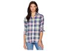 Joules Laurel Longline Shirt (soft Lilac Check) Women's Clothing