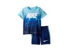Nike Kids Short Sleeve Top And Shorts Set (toddler) (blue Void) Boy's Active Sets