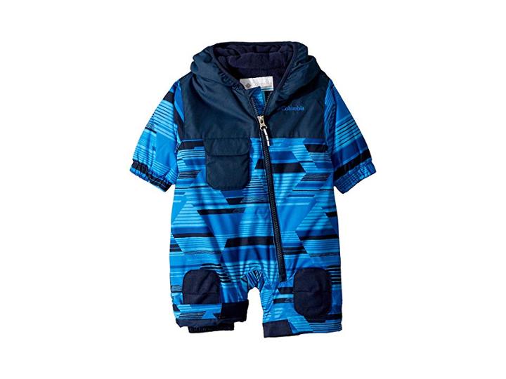 Columbia Kids Hot-tot Suit (infant) (super Blue Geo Print/collegiate Navy) Kid's Snow Bibs One Piece
