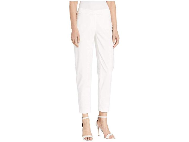 Anne Klein Double Weave Extend Tab Pants (white) Women's Casual Pants