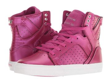 Supra Kids Skytop (little Kid/big Kid) (berry Pink/white) Kids Shoes