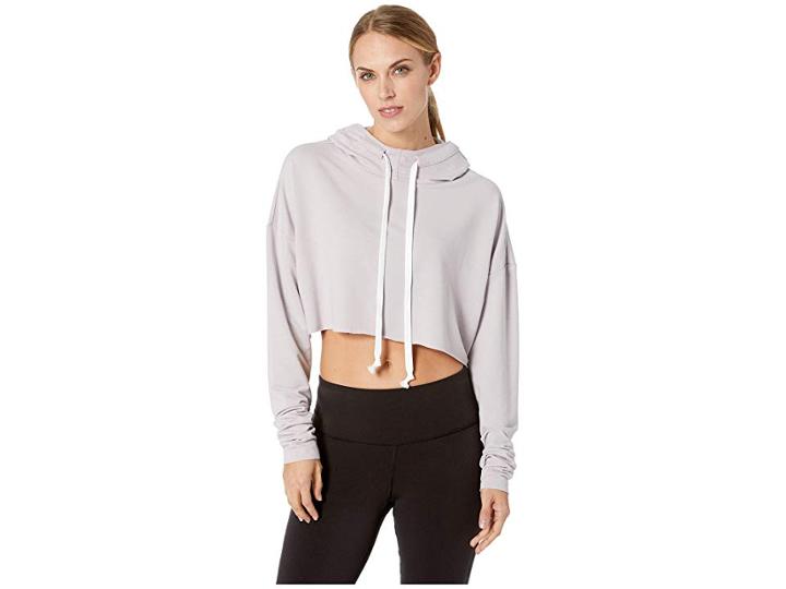 Reebok Crop Hoodie (lavender Luck) Women's Clothing