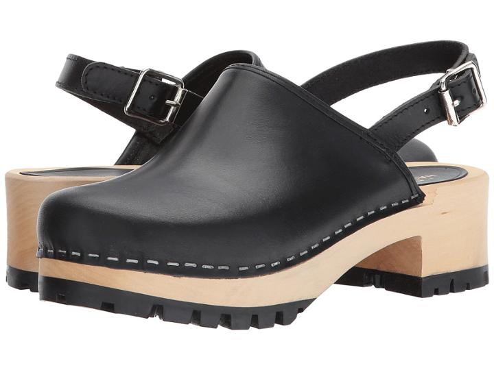 Swedish Hasbeens Jill (black) Women's Clog/mule Shoes